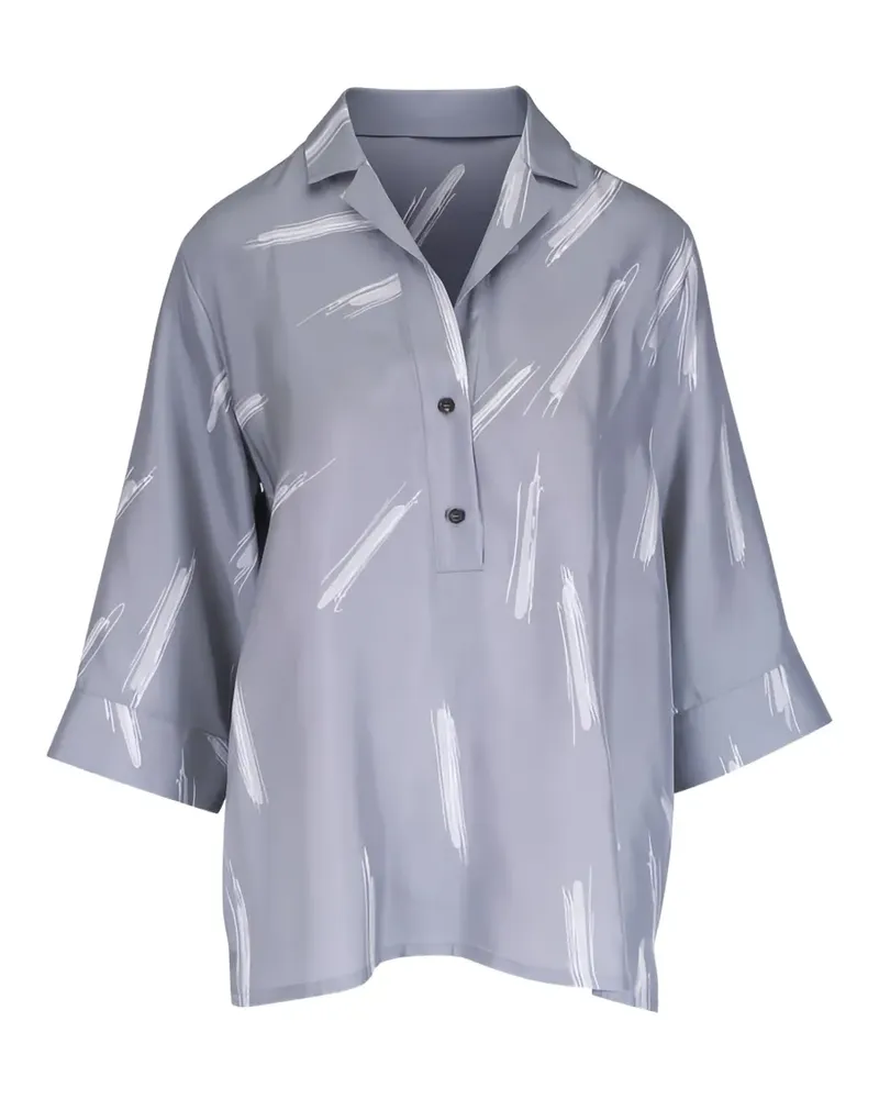Kiton polo-collar blouse - Grau Grau