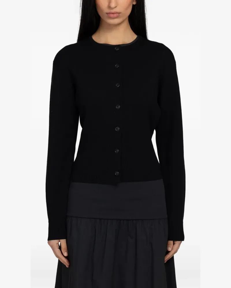 Samsøe & Samsøe Saanne ribbed-trim cardigan - Schwarz Schwarz