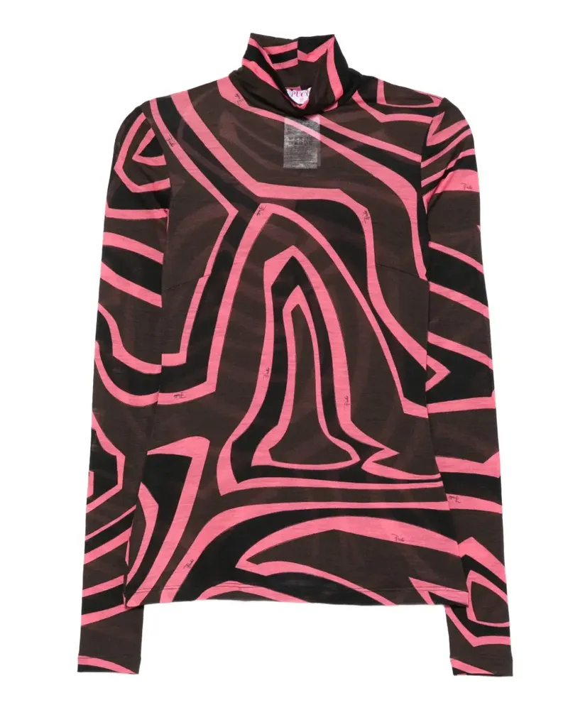 Emilio Pucci Oberteil mit Iride-Print - Schwarz Schwarz