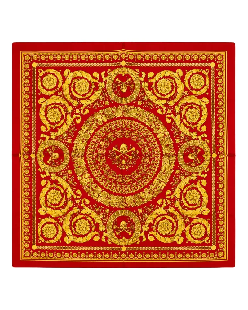 Versace Barocco-print silk scarf - Rot Rot