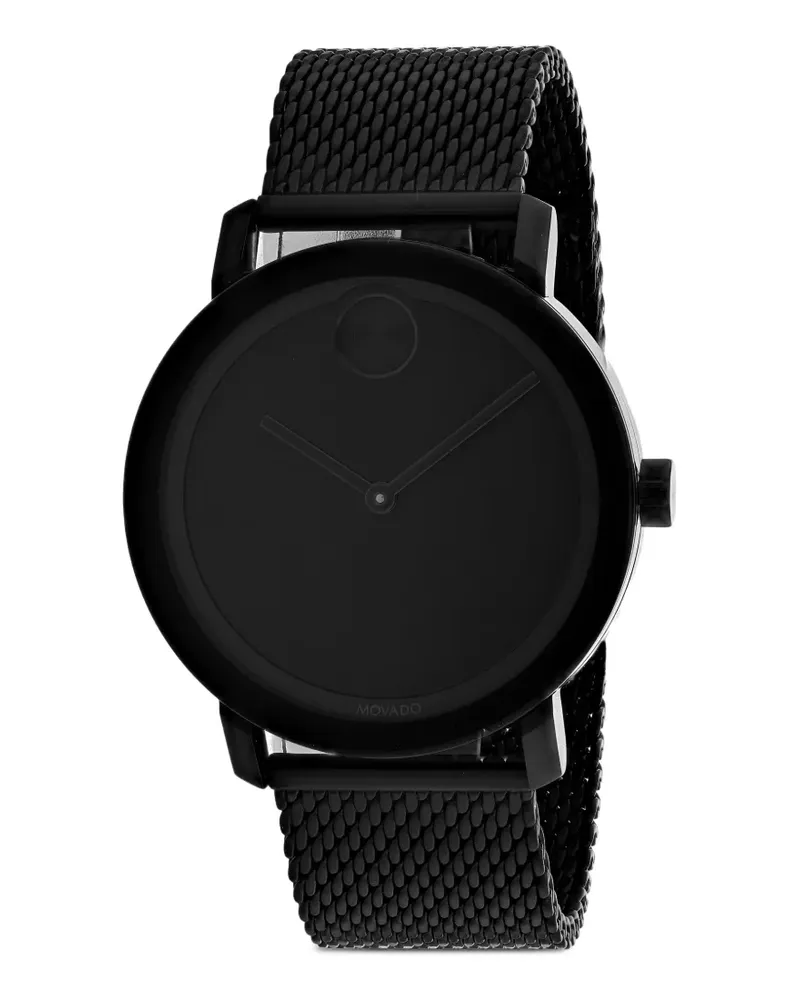 Movado Bold mesh-strap 40mm watch - Schwarz Schwarz