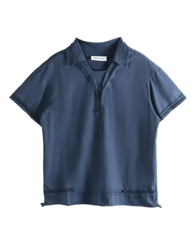 KIKO KOSTADINOV raw-hem cotton T-shirt - Blau Blau