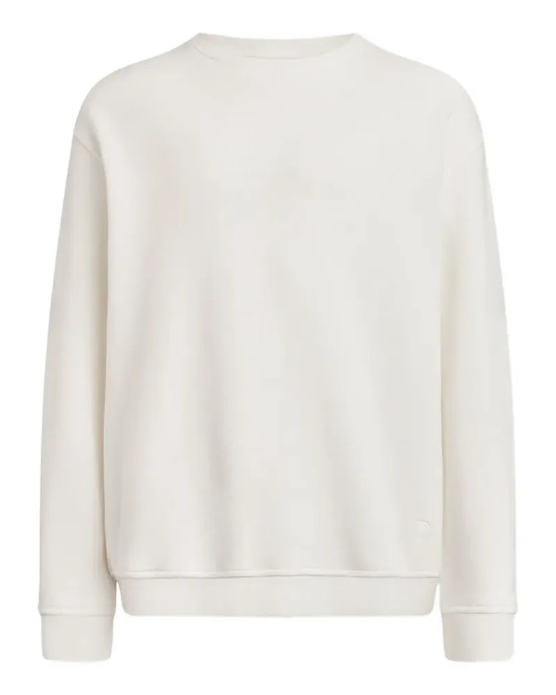 12 STOREEZ Sweatshirt mit rundem Ausschnitt - Weiß Weiß