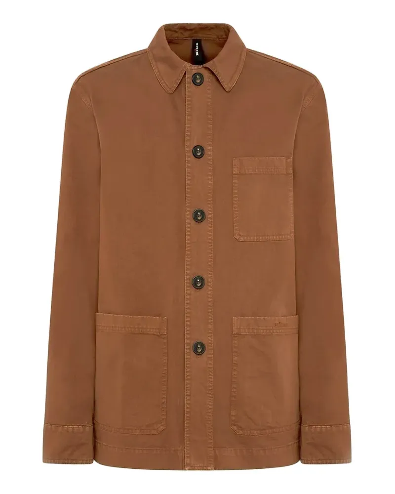 Kiton Stückgefärbte Hemdjacke - Braun Braun