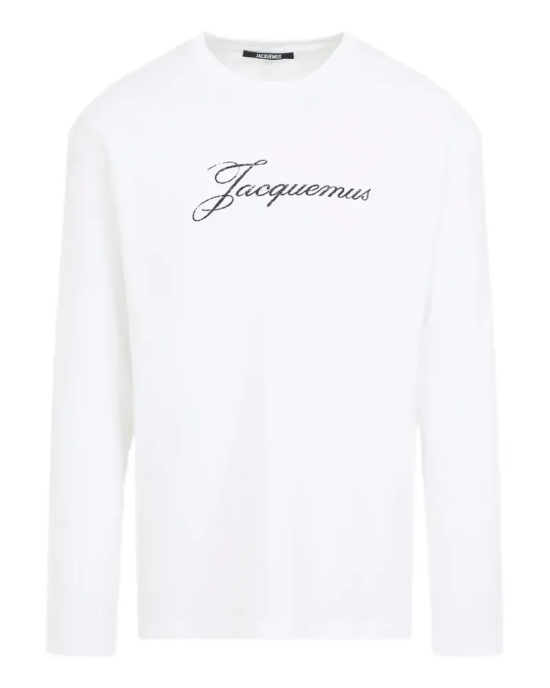 Jacquemus logo-print long-sleeve T-shirt - Weiß Weiß