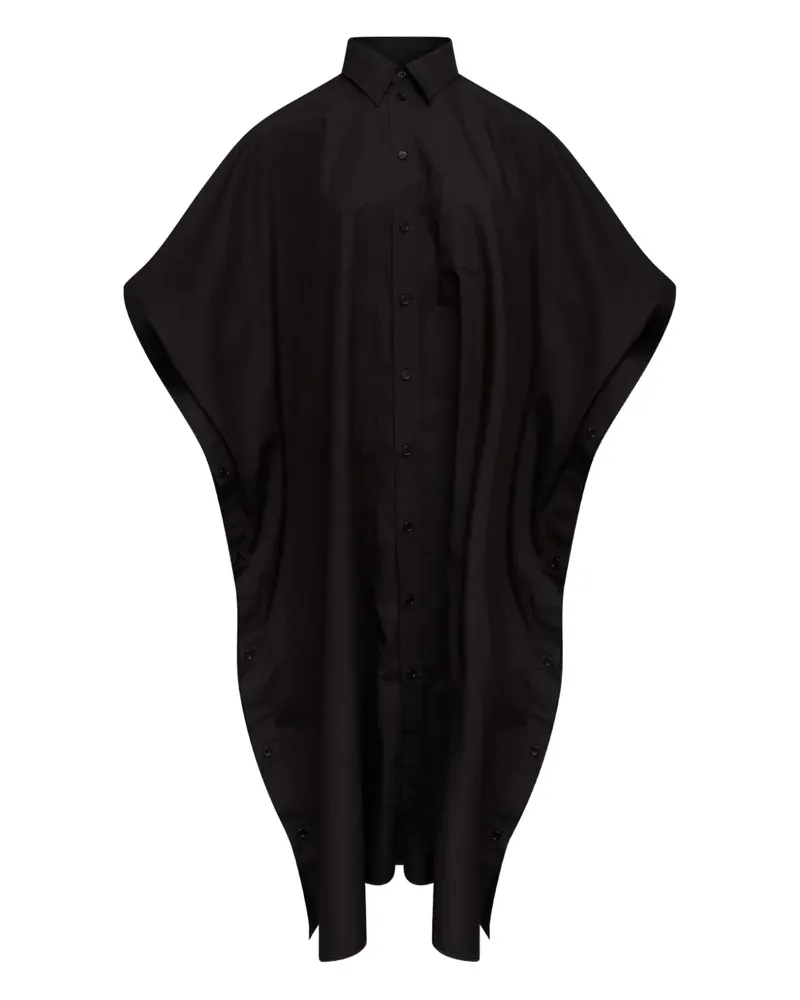 Maison Margiela Midikleid mit Knopfleiste - Schwarz Schwarz