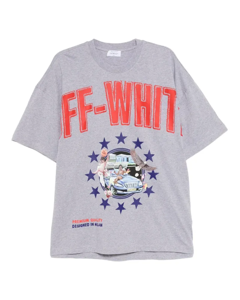 OFF-WHITE T-Shirt mit grafischem Print - Grau Grau