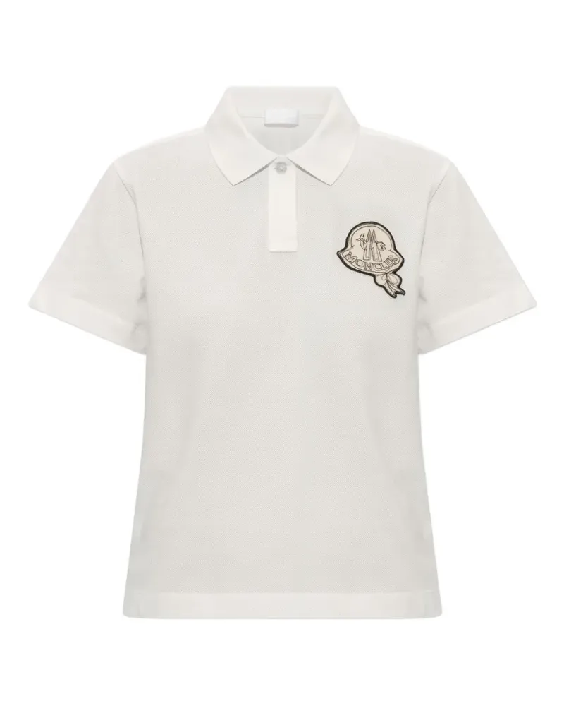 Moncler logo-patch polo shirt - Nude Nude