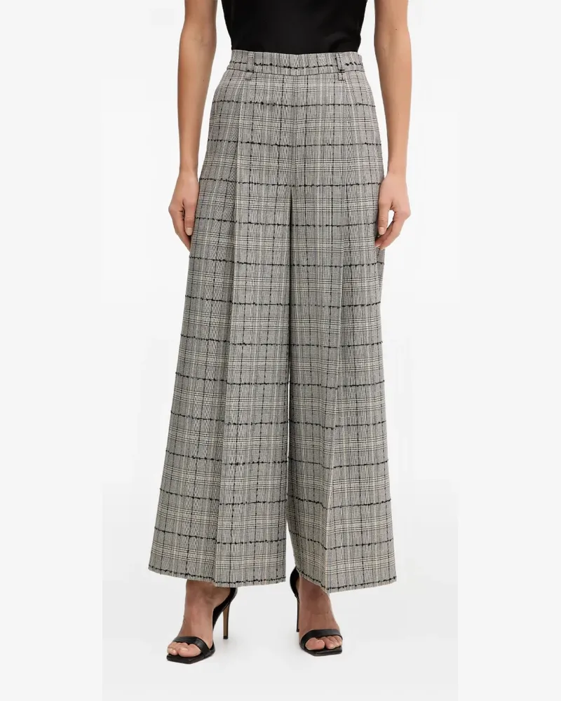 Twin-Set check palazzo pants - Grau Grau