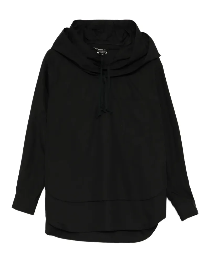 Comme des Garçons drawstring layered hoodie - Schwarz Schwarz