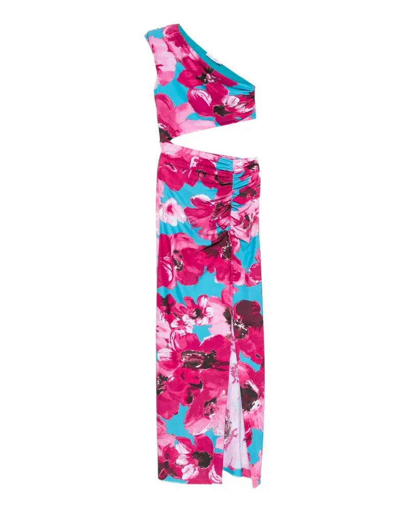 Amen Maxikleid mit Blumenprint - Rosa Rosa