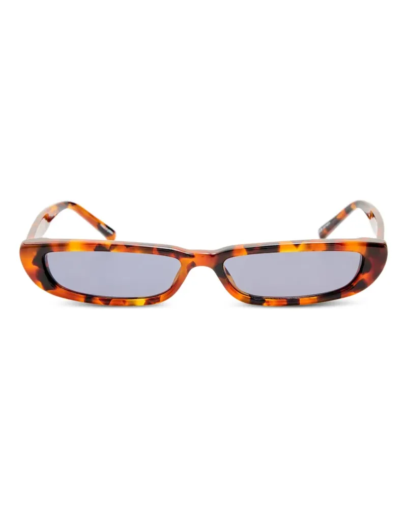 ATTICO x Linda Farrow Thea angular-frame sunglasses - Braun Braun