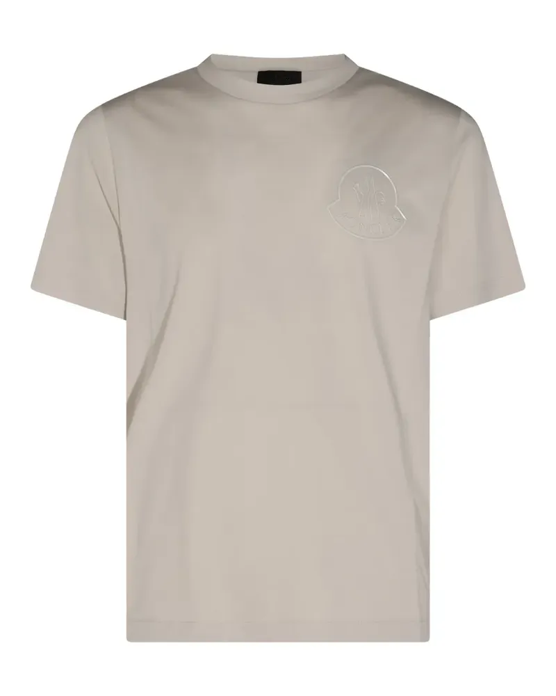 Moncler T-Shirt mit 3D-Logo - Nude Nude