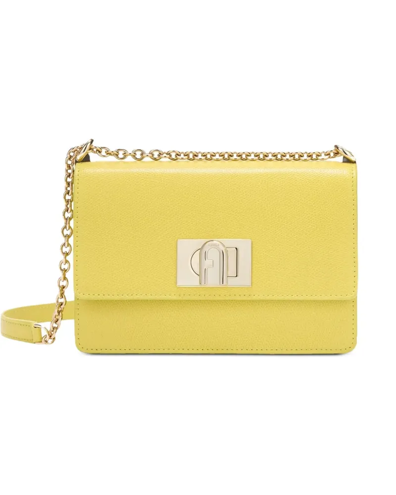 Furla Arch Umhängetasche aus strukturiertem Leder - Gelb Gelb