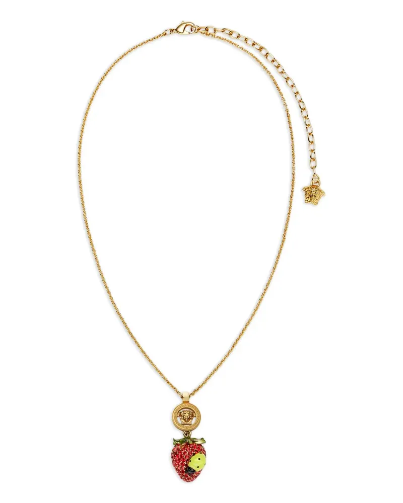 Versace Halskette mit Strawberry Garden-Anhänger Gold