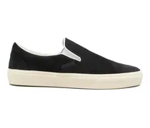 Klassische Slip-On-Sneakers - Schwarz
