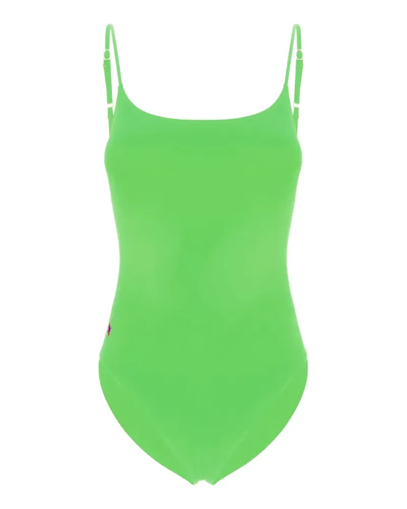 Ralph Lauren logo-embroidered scoop-neck swimsuit - Grün Grün