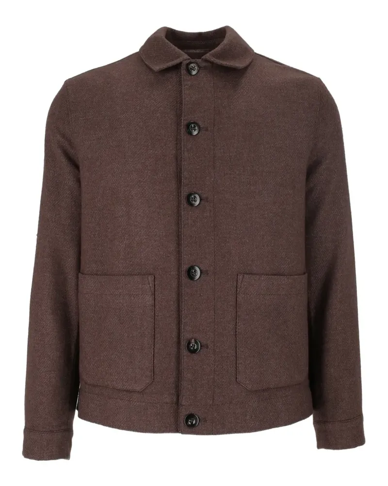 CIRCOLO 1901 Langärmelige Hemdjacke mit aufgesetzten Taschen - Braun Braun