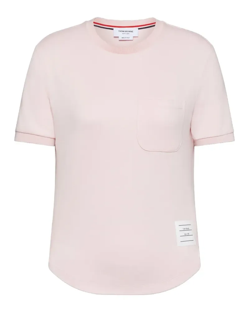 Thom Browne Milano T-Shirt mit Tasche - Rosa Rosa