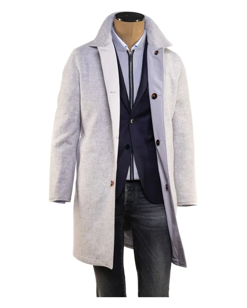 Kiton Wendbarer Mantel - Grau Grau