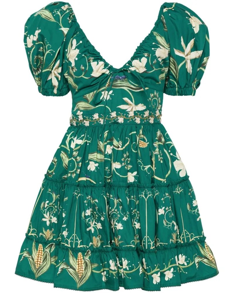 AGUA BENDITA Manzanilla Esmeralda Kleid mit blumigem Print - Grün Grün