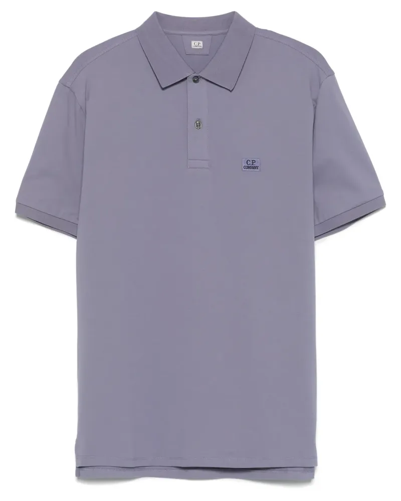 C.P. Company Poloshirt mit Logo-Patch - Violett Violett