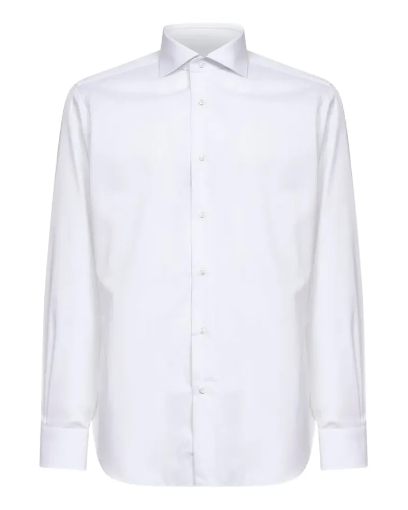 BARBA Langärmeliges Hemd - Weiß Weiß