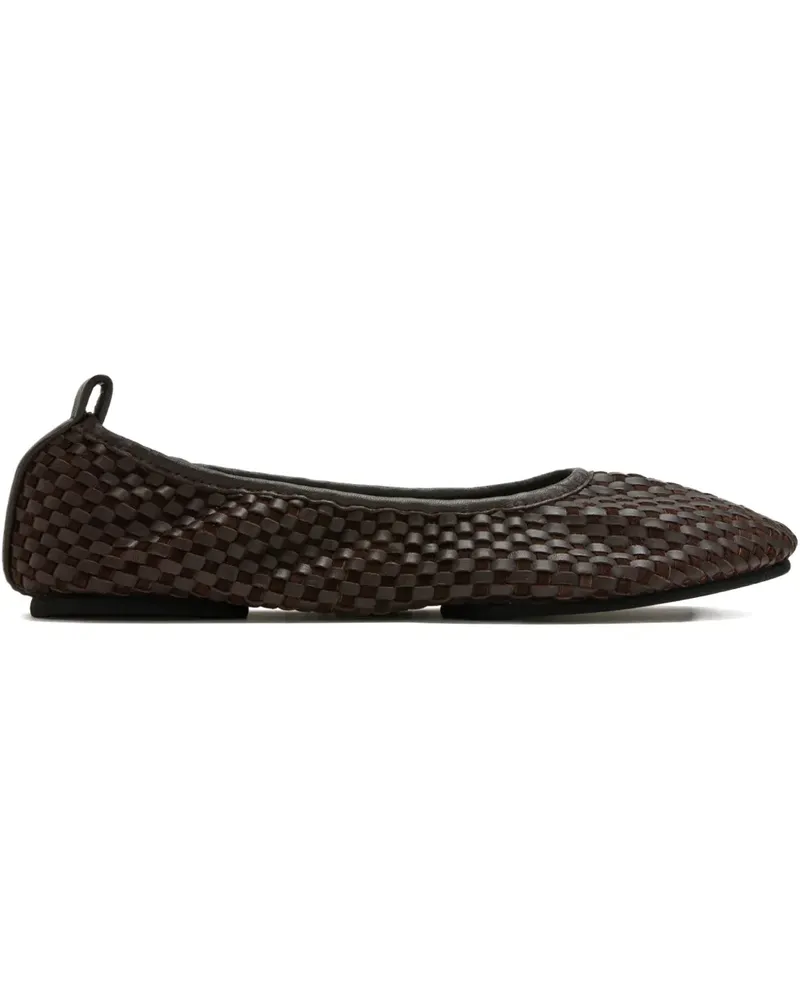 St. Agni lattice-weave ballet flats - Braun Braun