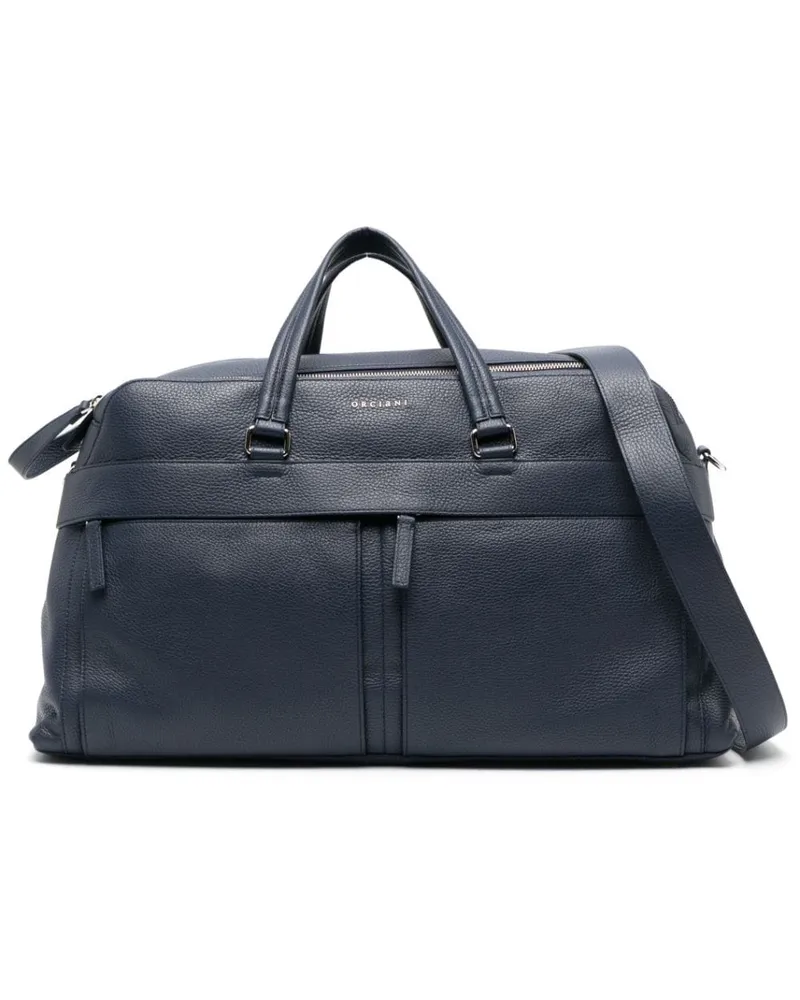 Orciani Reisetasche aus Leder - Blau Blau