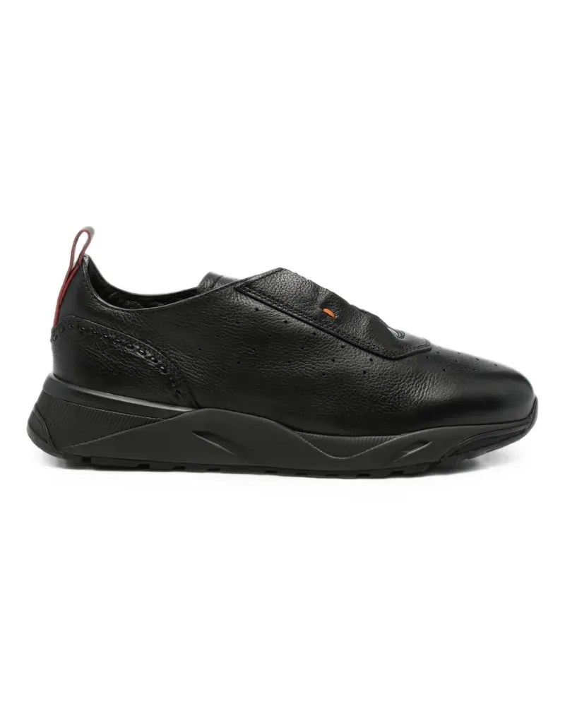 Santoni Innova Sneakers aus Wildleder - Schwarz Schwarz