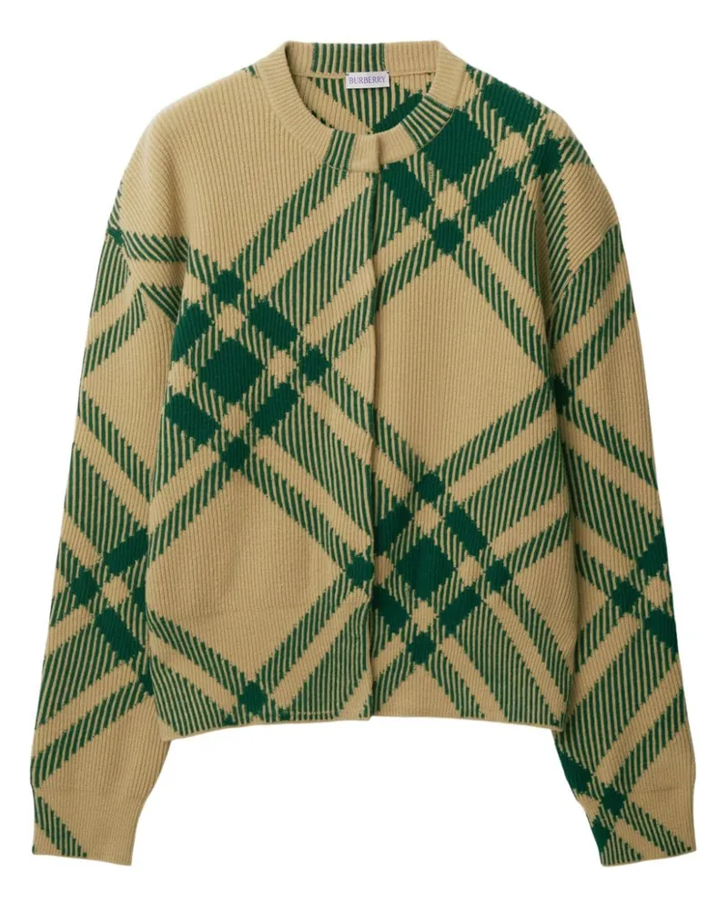 Burberry Cardigan mit Karomuster - Nude Nude