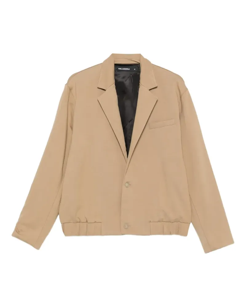 Karl Lagerfeld elasticated-hem jacket - Nude Nude