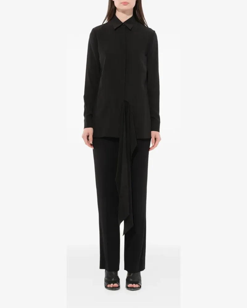 Givenchy Seidenbluse mit Schleife - Schwarz Schwarz
