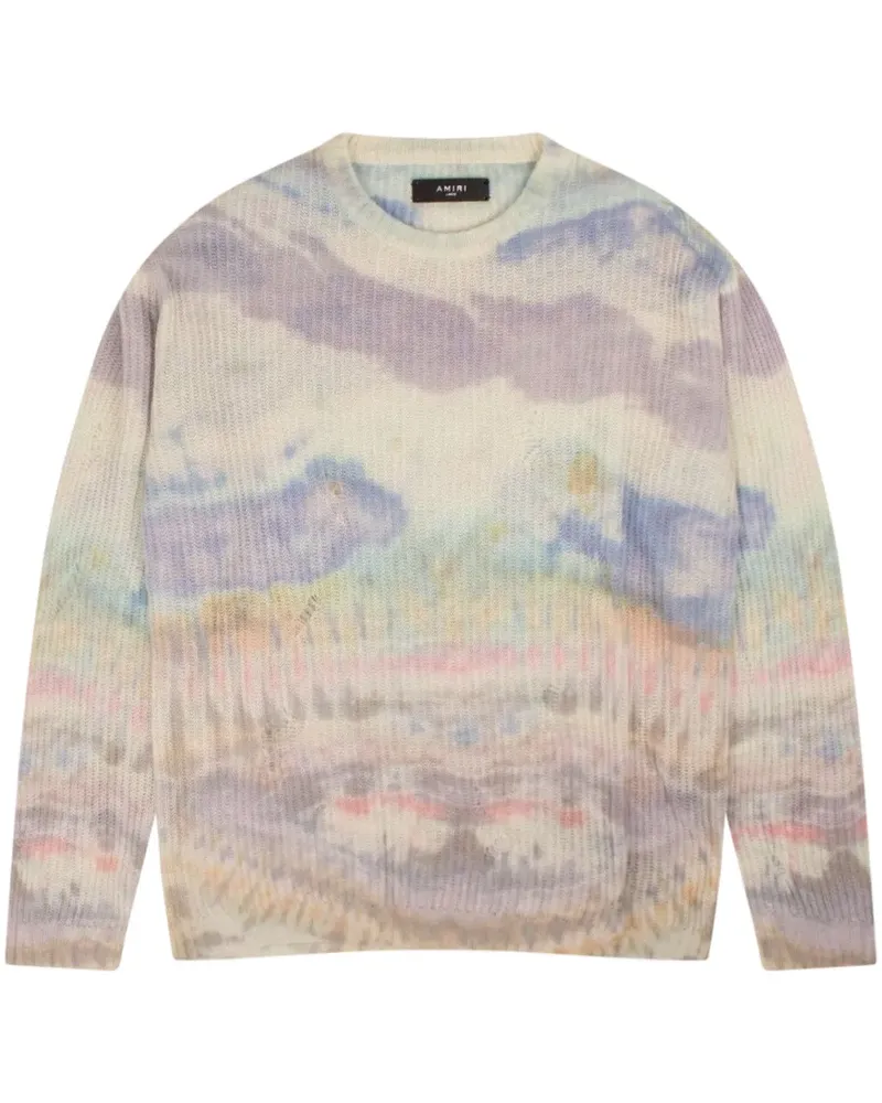 Amiri Kaschmirpullover mit Batikmuster - Nude Nude
