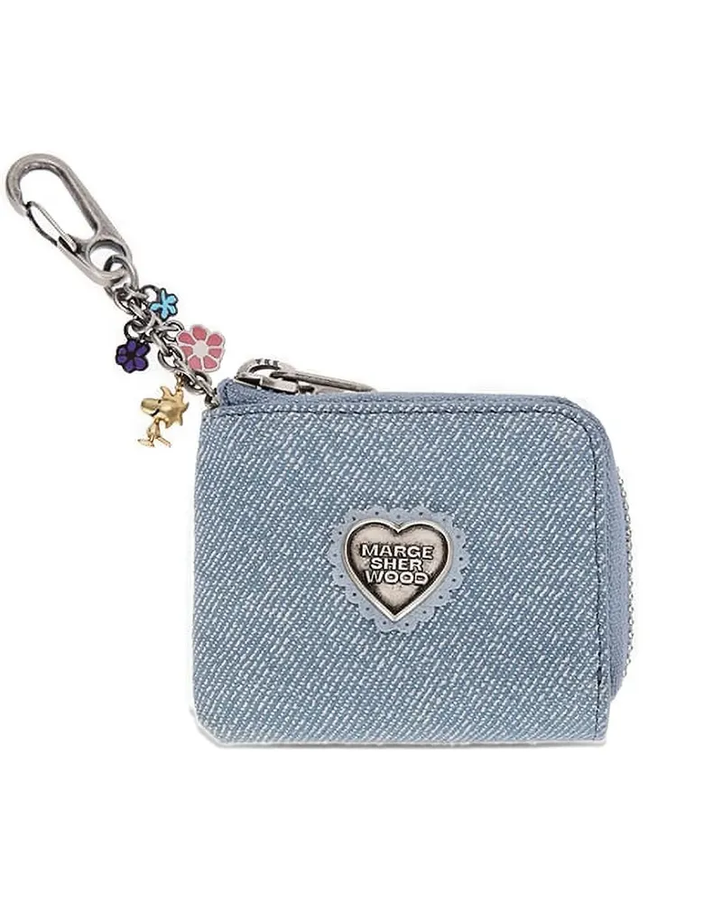 Marge Sherwood heart-detail denim wallet - Blau Blau