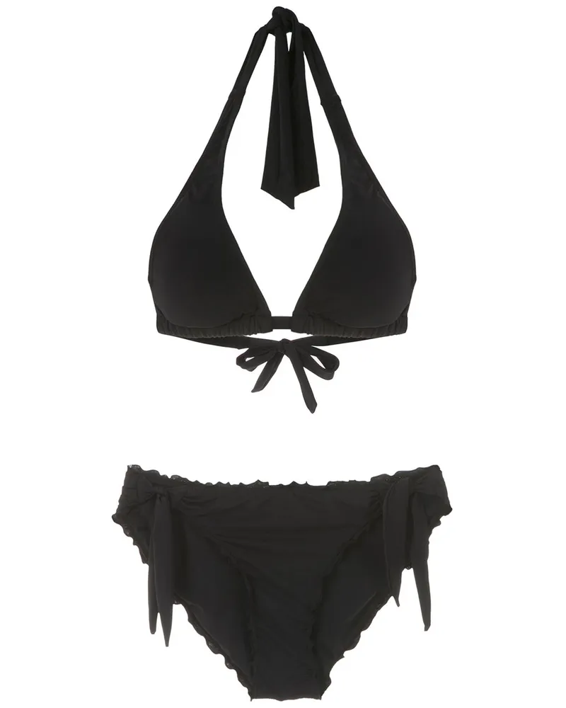 Amir Slama Triangel-Bikini - Schwarz Schwarz