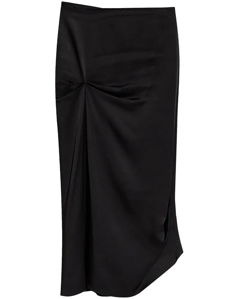 Victoria Beckham Drapierter Rock - Schwarz Schwarz