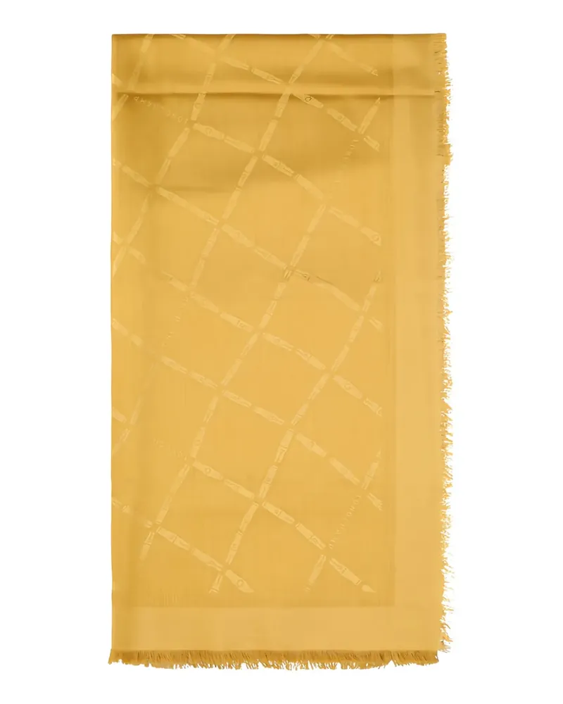 Longchamp Schal mit Fransen - Gelb Gelb