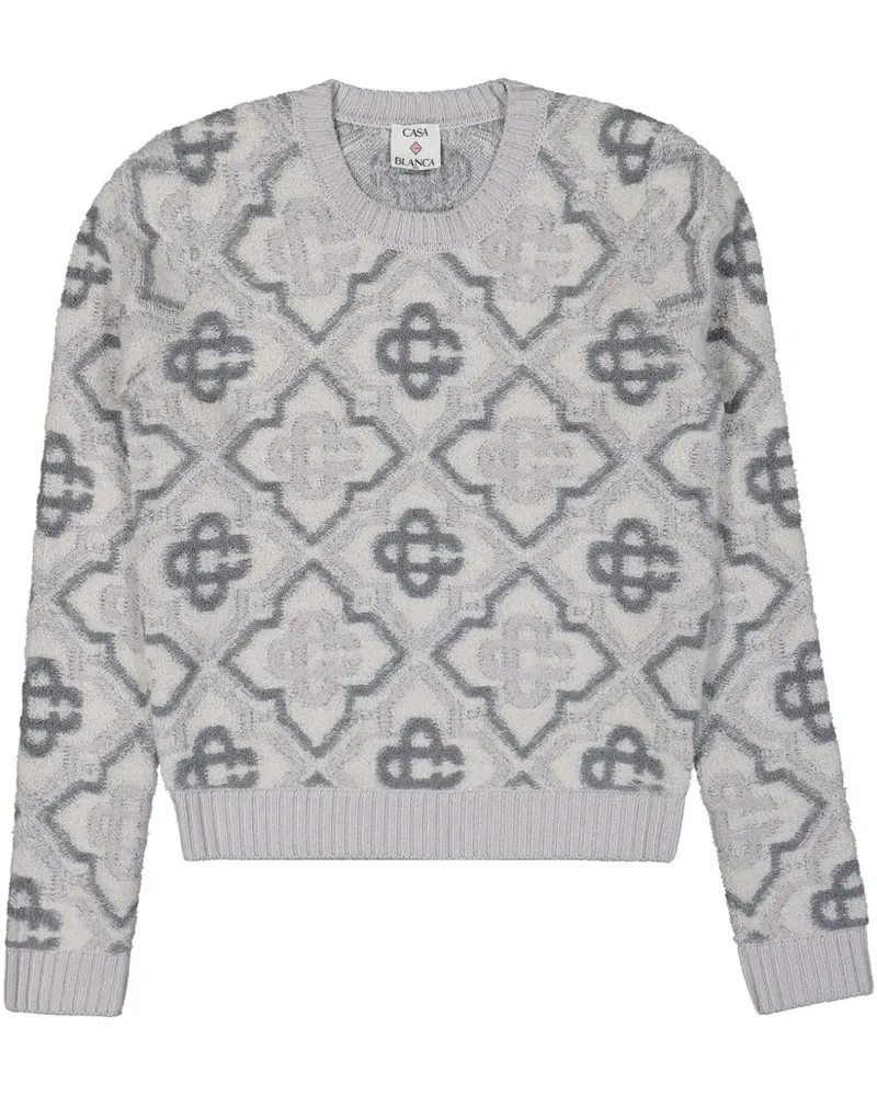 Casablanca Paris Pullover mit Monogrammmuster - Grau Grau