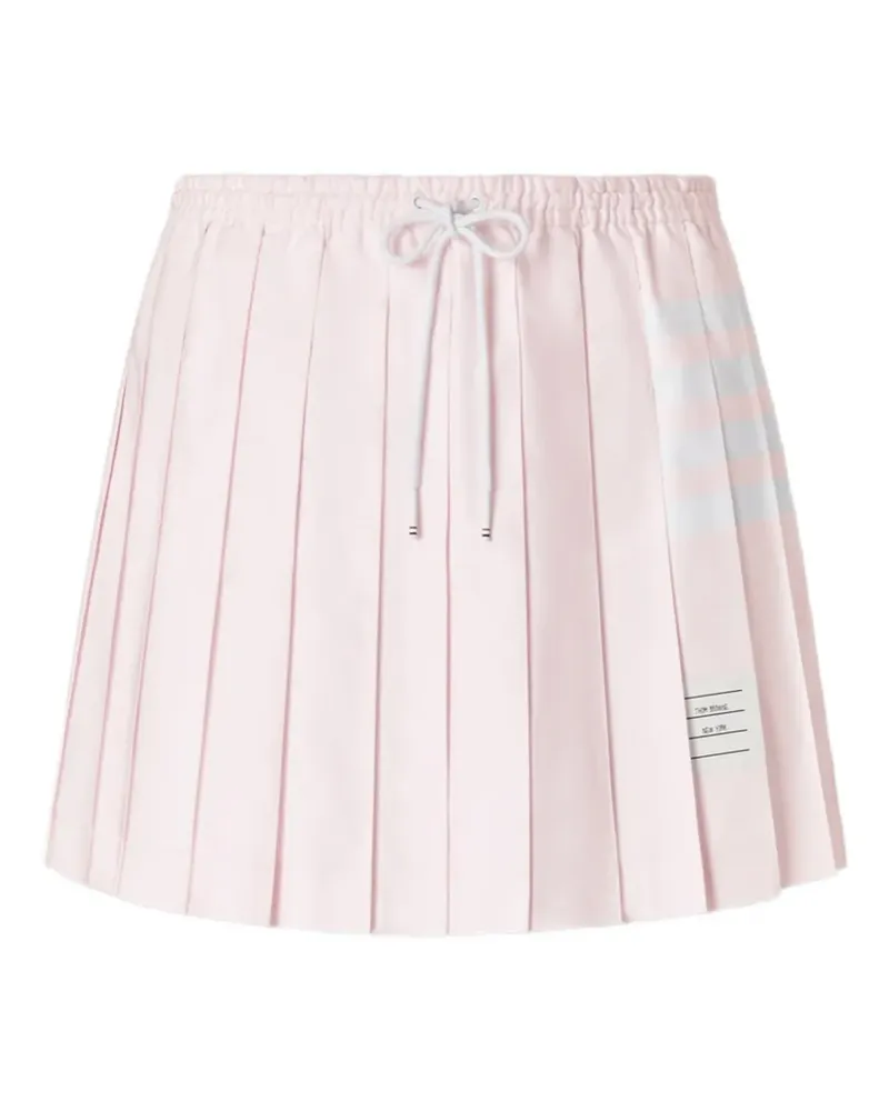 Thom Browne 4-Bar drawstring pleated mini skirt - Rosa Rosa
