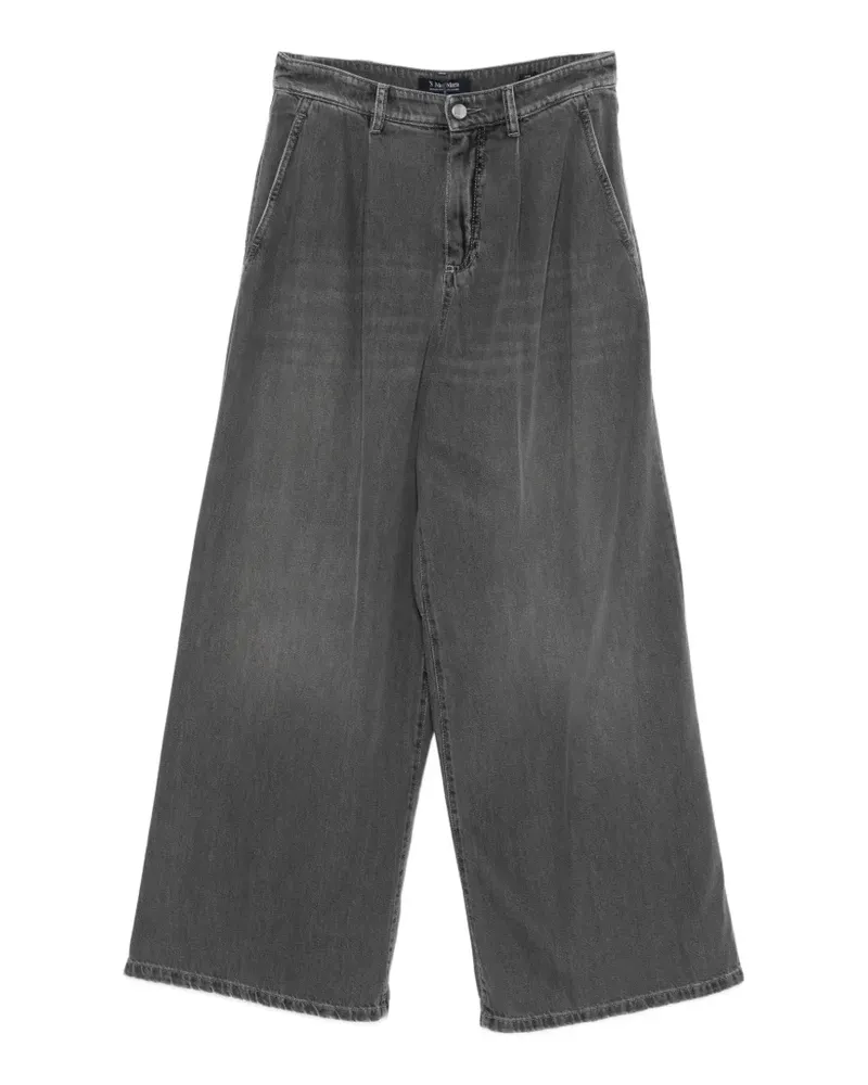 Max Mara pleated wide-leg jeans - Grau Grau