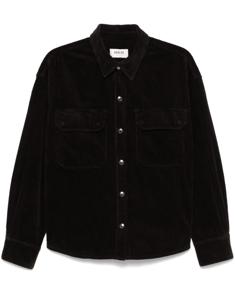 AGOLDE Gwen Slice Hemd - Schwarz Schwarz