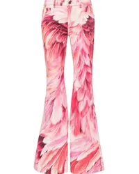 Roberto Cavalli Ausgestellte Jeans mit Print Rosa