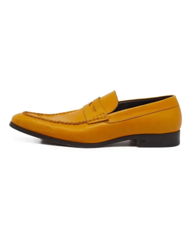 Dsquared2 penny leather loafers - Gelb Gelb