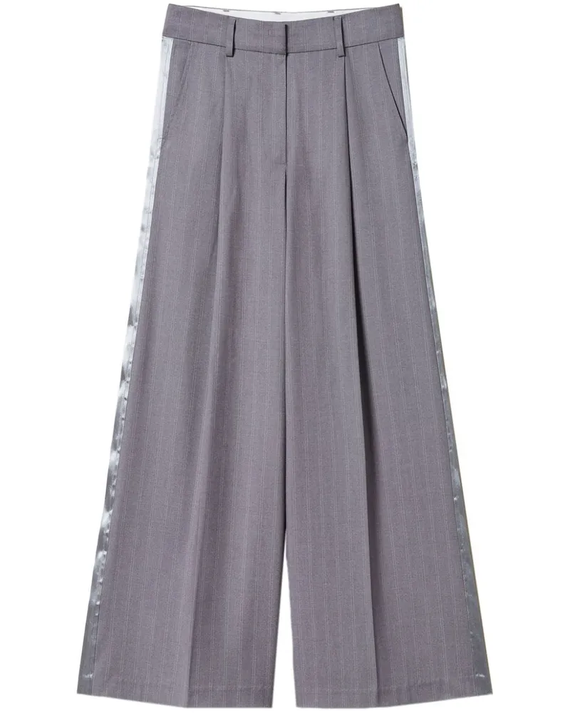 Twin-Set Weite Hose mit Nadelstreifen - Grau Grau