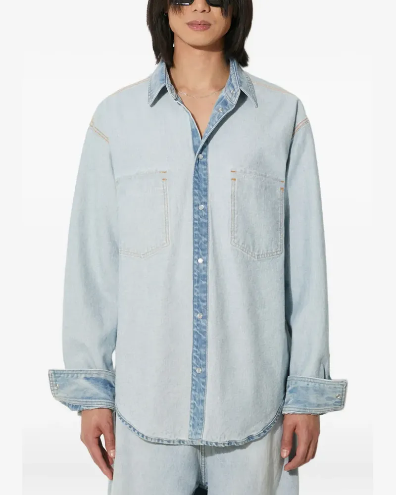 VETEMENTS Jeanshemd im Inside-Out-Look - Blau Blau