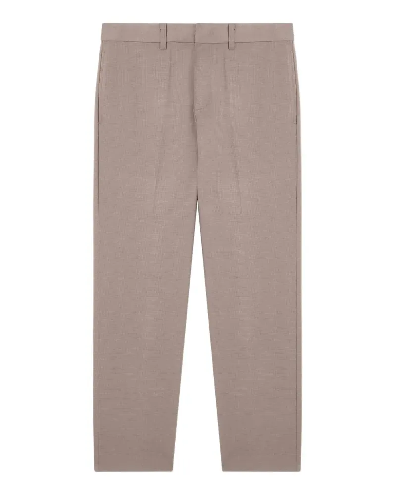 Emporio Armani belt-loop textured trousers - Grau Grau