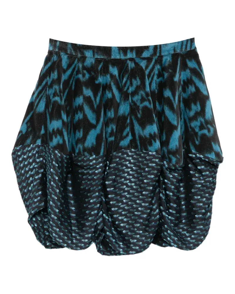 KIKO KOSTADINOV ikat-print mini skirt - Schwarz Schwarz