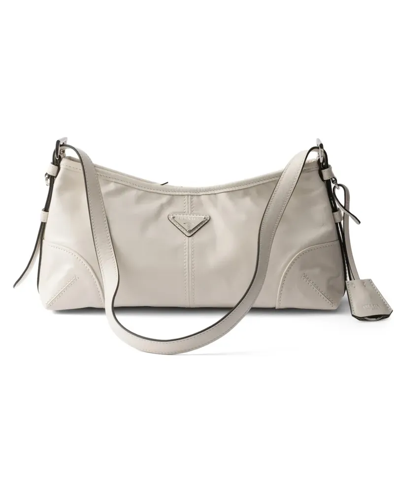 Prada Mittelgroße Aimée Schultertasche - Weiß Weiß