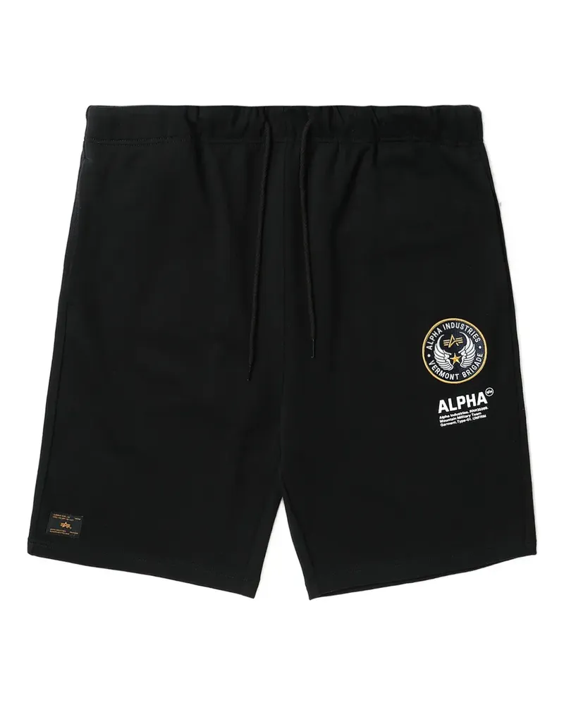 Alpha Industries Shorts mit Logo-Stickerei - Schwarz Schwarz